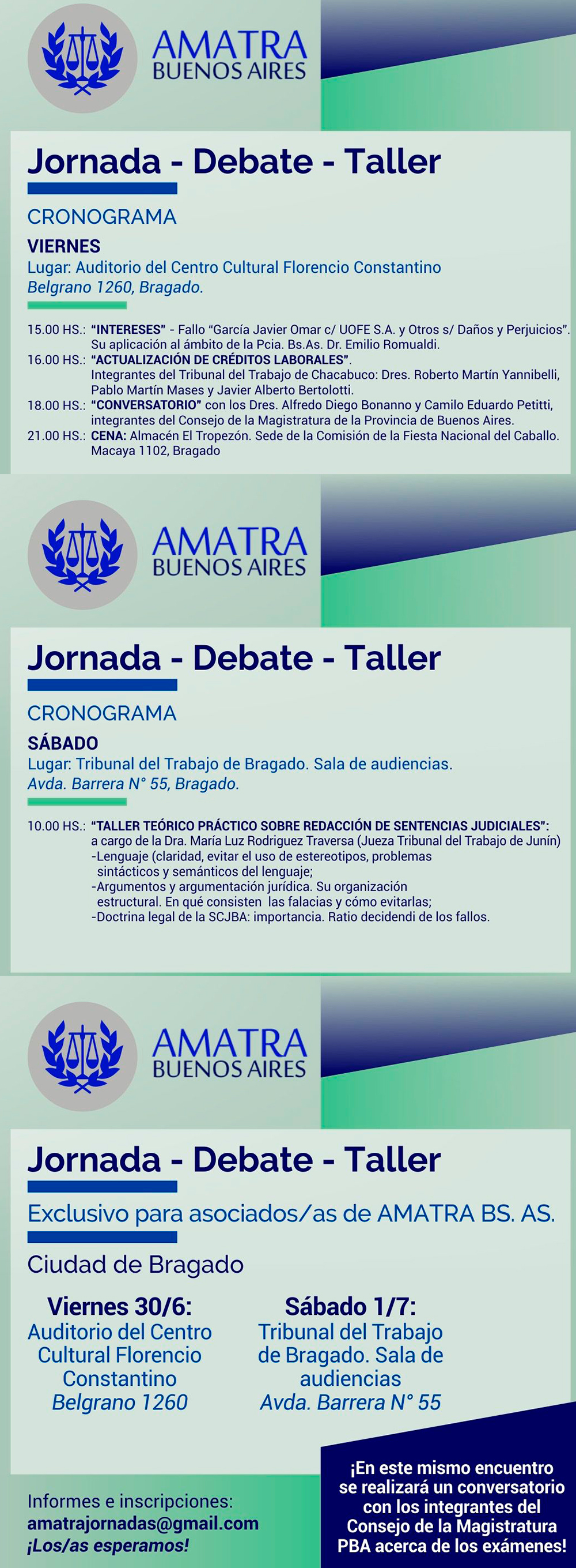 Jornada - Debate - Taller: Exclusivo para asociados/as